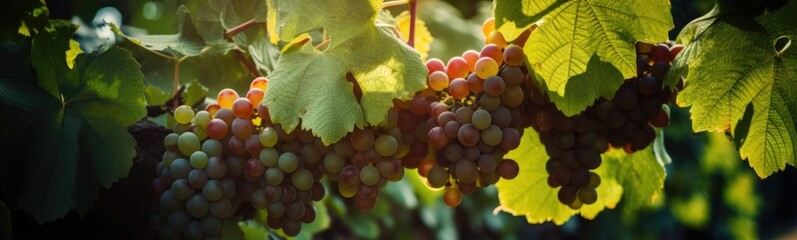 Fototapeta premium Grapes Background Banner.