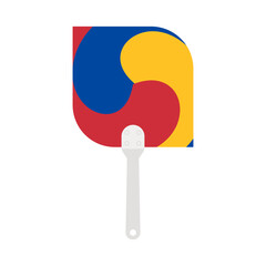 Aesthetic Manual Handle Hand Fan Sam Taeguk Flag