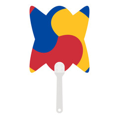 Aesthetic Manual Handle Hand Fan Sam Taeguk Flag