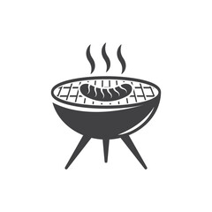 grill logo icon design vector