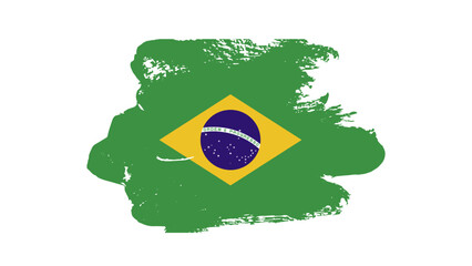 Art Illustration design nation flag with ripped effect sign symbol country of Brazil - obrazy, fototapety, plakaty