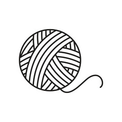 yarn ball icon design vector