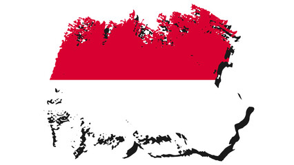 Art Illustration design nation flag with ripped effect sign symbol country of Indonesia