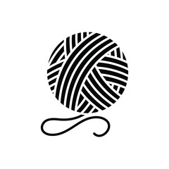 yarn ball icon design vector