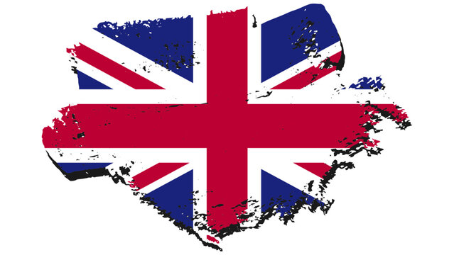 Art Illustration design nation flag with ripped effect sign symbol country of United Kingdom
