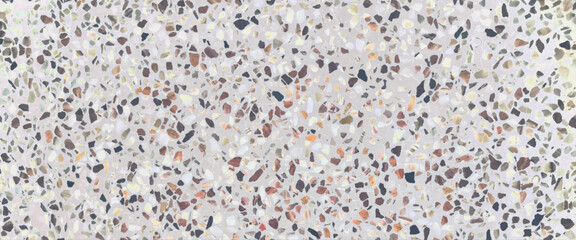 Abstract design with white paper texture background and terrazzo flooring texture polished stone pattern old surface marble for background, Terrazzo marble flooring seamless texture. Natural stones.