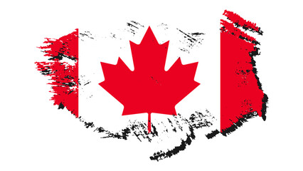 Art Illustration design nation flag with ripped effect sign symbol country of Canada