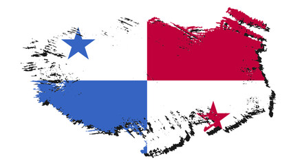 Art Illustration design nation flag with ripped effect sign symbol country of Panama