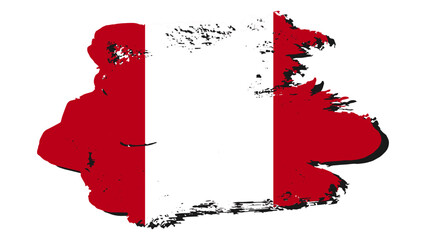 Art Illustration design nation flag with ripped effect sign symbol country of Peru