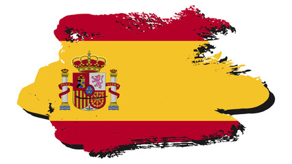 Art Illustration design nation flag with ripped effect sign symbol country of Spain