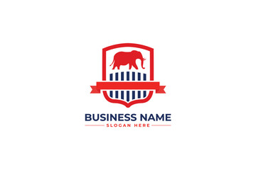 Political campaign logo design with elephant