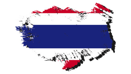 Art Illustration design nation flag with ripped effect sign symbol country of Thailand