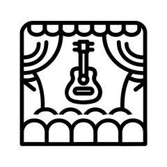 Black line icon for Performance