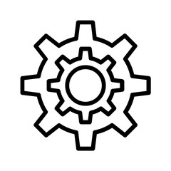 Black line icon for Gear