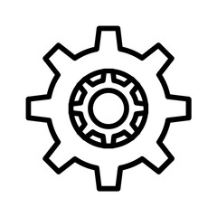 Black line icon for Gear
