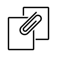 Black line icon for Attachment