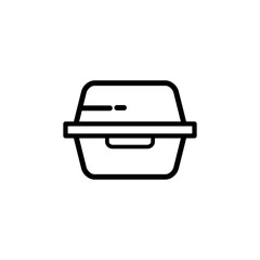 Styrofoam box icon vector logo design template flat style