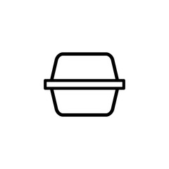 Styrofoam box icon vector logo design template flat style