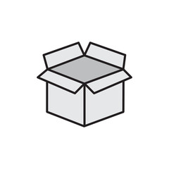 Styrofoam box icon vector logo design template flat style