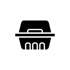 Styrofoam box icon vector logo design template flat style