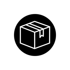 Styrofoam box icon vector logo design template flat style