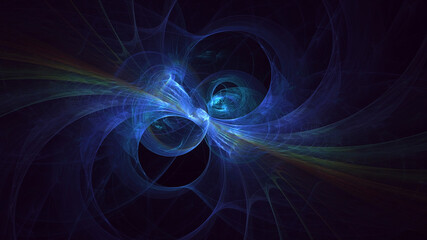 3D rendering abstract colorful fractal light background