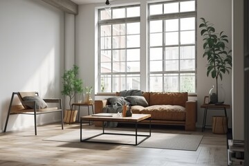 Fototapeta premium modern living room made with generative ai