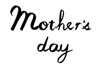 Handwritten character with calligraphy; Mother’s day PNG