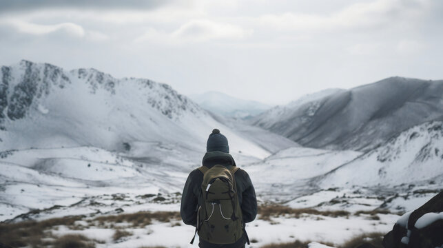 lake, mountain, landscape, snow, water, nature, 