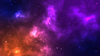 Fototapeta na wymiar Abstract galaxy particle background. Cyber or technology digital landscape background.