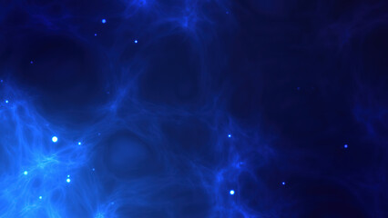 Deep Blue Elegant Abstract Flame background. Abstract galaxy dot particle animation. Cyber or technology digital landscape background.