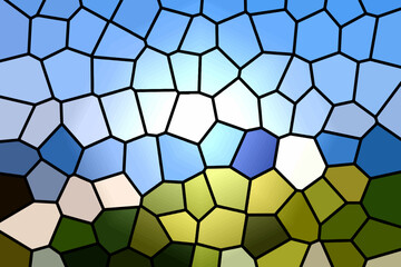Stained glass window. Abstract colorful stained-glass background.