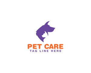 Fototapeta premium pet care logo design