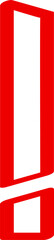 red hand drawn exclamation mark symbol