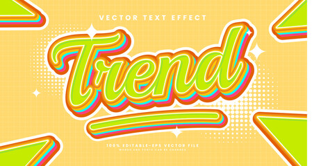 Fototapeta premium Vector illustration of a trend effect with colorful text effect