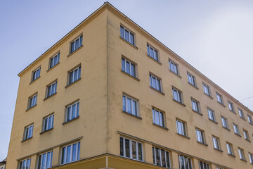 Modernist tenement house on Grunwaldzka Street in historic part of Rzeszow city, Poland