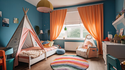 A Colorful and Modern Kids' Room Design