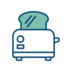 toaster icon vector design template in white background