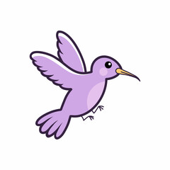 Hummingbird bird. Vector doodle illustration. Sticker.