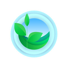 Eco and world earth day concept, paper cut style