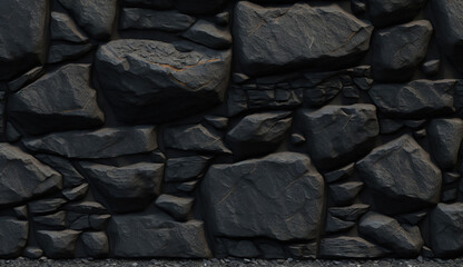 Background or texture in dark grey, black slate, or stone. generative ai.