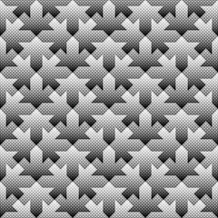 Geometric pattern of black figures on a white background.