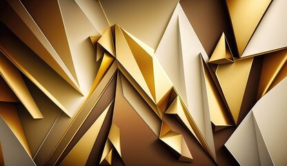 gold triangle background ai generated