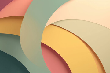 Abstract Paper Background With 3D Folded Soft Desert Gradient Colors. Generative AI.