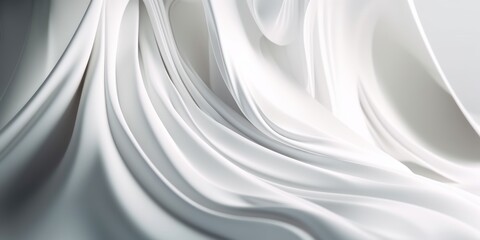 abstract white wavy background, Generative AI