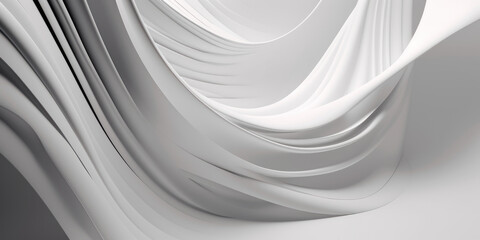 abstract white wavy background, Generative AI