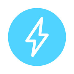 blue lightning & thunderbolt icon transparent png