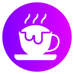 coffee latte gradient icon