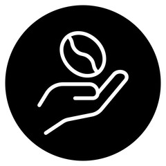 coffee beans glyph icon