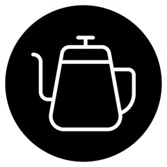 Obraz premium coffee pot glyph icon